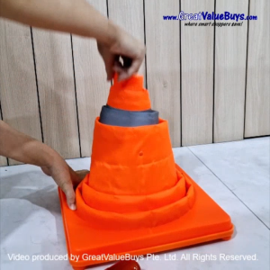 SG stock Large Collapsible Traffic Cone Reflective Foldable Car Emergency Breakdown Warning Sign Parking