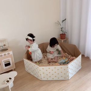 👶Kawdee👶 สระพับได้ บ่อบอล กระบะทราย 2 in 1 สระน้ำขอบตั้ง สระน้ำพับได้ บ่อบอล พกพาสะดวก เล่นน้ำเล่นทรายเล่นบอลได้