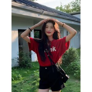 SUSHOUWANGE | Stylish Letter Printed T-Shirt for Women