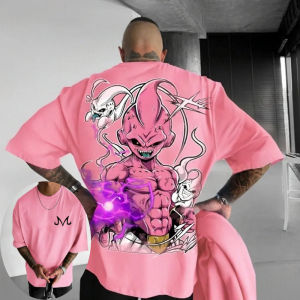 Dragon Ball Summer Mens T-Shirt Japan Anime Majin Buu Autumn Inner Match Boys Children Parent-Child Basic Trend Short Sleeves