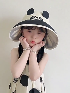 Cartoon Childrens Sun Protection Hat Big Brim UV Sun Protection Hat Thin Empty Top Fishermans Hat