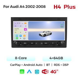 10.26 Inch android car radio multimedia player wireless carplay Auto For Audi A4 2002-2008 car navigation head unit 4G WIFI BT