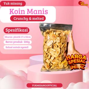 Keripik Pisang Koin Manis|Kripik Pisang Madu Terlaris 500 gram