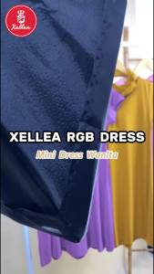 Dress Wanita One Set Bando Lengan Pendek RGB Homedress Midi Polos Bahan Adem - XELLEA