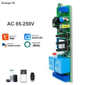 2CH Alexa Smart Switch Tuya Smart Home Remote Control Wifi Switch 220V 7-32V 85-250V 10A RF433 Remote 2CH Pulse Module Relay
