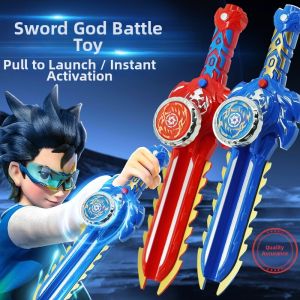 XIANGCAI | Glowing Duel Spinning Top Sword Shape Toy