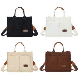 MOJOYCE Crossbody Bag Corduroy Tote Bag Adjustable Shoulder Strap Women Hobo Satchel Bag