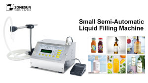 ZONESUN New GFK-160A Semi-Automatic Juice Water Soya Milk Small Bottle Liquid Filling Machine Dosing Filler