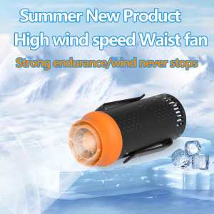 Portable Waist / Neck Fan fast cool down High-Speed Cooling for Outdoor Work Kitchen Office Travel and Sports