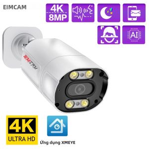 Camera IP 4K H.265 8MP POE AI Phát Hiện Con Người Âm Thanh Hai Chiều Camera Quan Sát Ngoài Trời Chống Nước Với Đèn Đôi Cho An Ninh Gia Đình