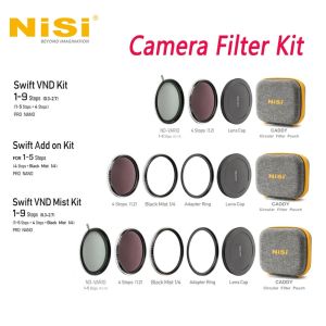 Nisi Swift System Adsorbable Round Filter Set Adjustable ND1-5 5-9 1-9 Stops Black Mist UV IR Cut Set Filter Camera Filter Kit 67mm/72mm/77mm/82mm/95mm