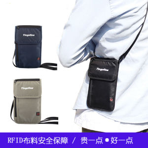 Travel High-End Waterproof Passport Holder Neck Strap Multi-Function Document Bag RFID Protected Passport Case for International Trips