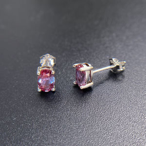 CSJ Elegate Lab Grown Alexandrite Earrings Sterling 925 Silver Created Gemstone for Women Birthday Christmas Black Friday Gift