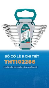 Bộ cờ lê vòng miệng 8 chi tiết TOTAL THT102286 6-19mm thiết kế nhỏ gọn Cờ lê chất liệu Cr-V siêu cứng chống rỉ