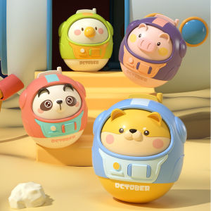Bafada Baby For 3D ABS Rattles Tumbler Toy Cute Large Astronaut Animal Doll Early Education Comforting Biting Toy Tumbler Sweet Mellow Sound For Girl Boys