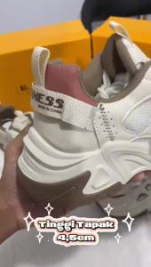 TERBARUU!!! (J)  Sepatu Sneakers Wanita Import W1206 Sepatu Import Wanita Kanvas Combi Kulit Sneakers Kanvas Wanita Import Kekinian
