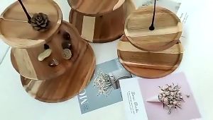 ชั้นวางขนม ชั้นวางขนมไม้แท้Cake Stand Candy Cupcake 3 Tier/2 Tier 🚩มีพร้อมส่ง