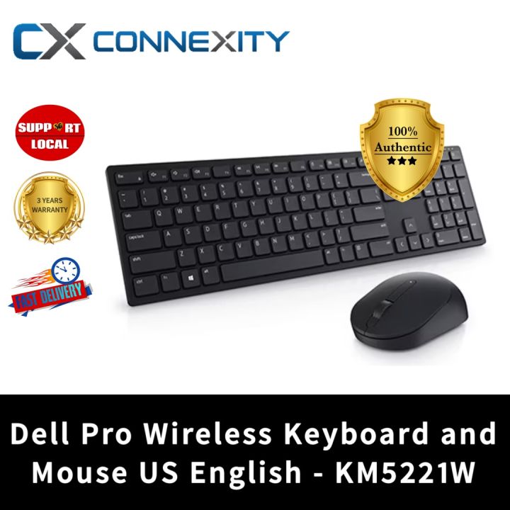 Dell Pro Wireless Keyboard And Mouse US English - KM5221W Dell Keyboard ...