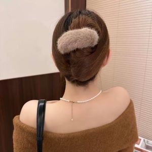 Velvet Twisted High Bun Clamp