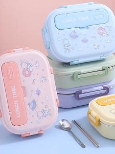 Hộp Cơm Giữ Nhiệt HOẠ TIẾT HOẠT HÌNH Dễ Thương Nhiều Ngăn Inox 316 Tiện Dụng (JA SHOP)
