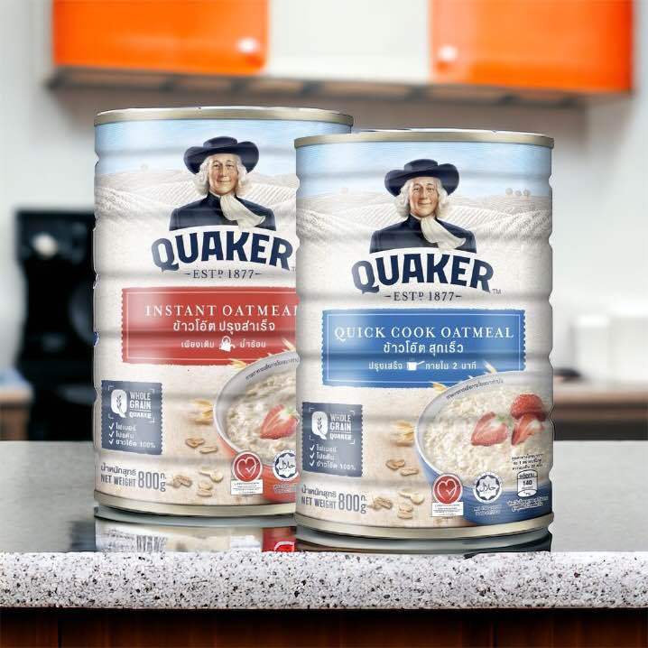 [พร้อมส่ง🔥] QUAKER เควกเกอร์ ข้าวโอ๊ต ขนาด 800 กรัม (เลือกรสได้ ...