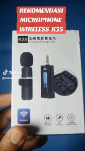READY TaffSTUDIO Mikrofon Mik Mic Wireless Clip On hp buat ngonten android Vlogging 3.5mm K35 Pro