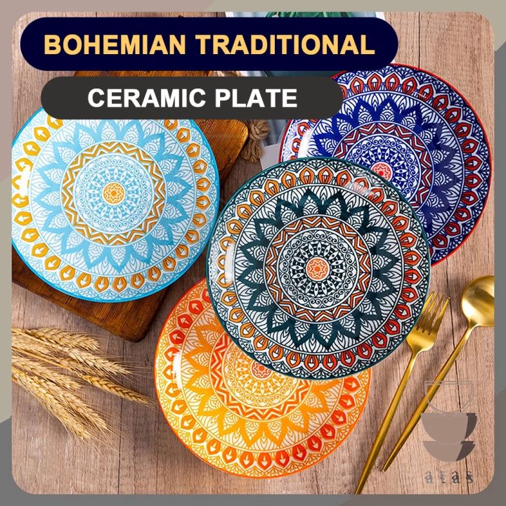 Ceramic Dinner Plate 8 inch Round Plates Pinggan Lazada