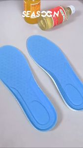 Breathable Shock Absorption Sport Shoe Insoles for Men & Women: Elastic Soft Running Shoes Pad Insole