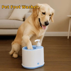 2 in 1 Automatic Pet Foot Washer  Detachable Pet Paw Washing Cup Quickly Wash with Soap Dispenser Foot Washing Machine