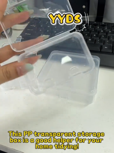 20Pcs Transparent Plastic Jewelry Storage Boxes Dust-proof Jewelry Display Case Earrings Rings Beads Packaging Box Travel Portable Small Items Organizer Box