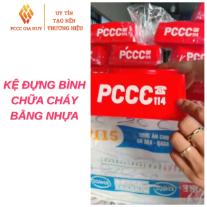 Kệ Nhựa để kê và đựng các loại bình chữa cháy cho thẩmmỹtăng tuổi thọ bình-bằng nhựasiêu bềnnhẹchống rỉ