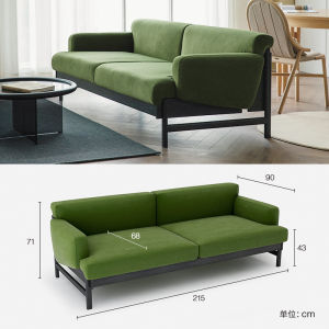 New 2024 Ziinlife Velvet Sofa Nordic Style Wooden Frame Comfortable Rest Area Sleepable Lazy Sofa Small Apartment Friendly
