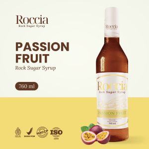 Roccia Rock Sugar Syrup Passion Fruit - Syrup Gula Batu Rasa Markisa 760ml