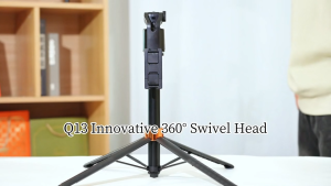 AI Face Tracking Phone Selfie Stick 360° Rotation Gesture Control With Cold Shoe Auto Face Tracking Tripod For Live Streaming