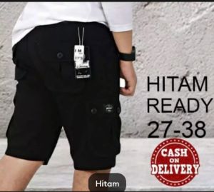 BISA COD - Celana Pendek Cargo Terlaris HITAM / Celana Cargo Pendek / Celana Pendek Pria / Celana Pendek Cinos / Celana Chargo Pendek / Celana Gunung / Celana Santai / Celana / Celana Murah