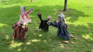 Halloween Scary Doll Horror Decoration To Insert Large Swing Ghost New Voice Control Decoration Outdoor Home Garden Scary Props