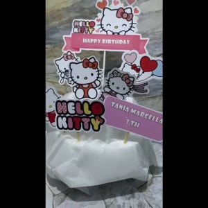 Topper Ulang Tahun Hello Kitty / Topper Cake Hello Kitty