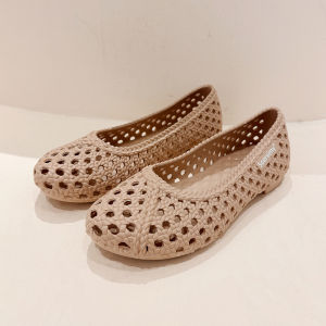 Fashionable Womens Sandals Breathable Lightweight Soft Bottom Low Heel Mesh Hollow out Design Comfortable Summer Shoes