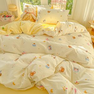 YAOKANG | Cute 2 Layer Gauze Set of Bed Linens