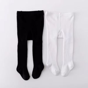 Trẻ Sơ Sinh Bé Gái Dệt Kim Quần 0-24 Tháng Thường Ngày Cotton Polyester Quần Legging Tập Đi Quần Trắng Đen Sơ Sinh 1/2 Chiếc