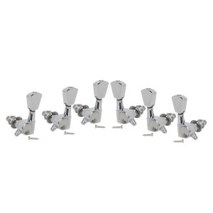 FLEOR | FLEOR Bộ 3L3R Kín Guitar Chỉnh Chốt Phím Máy Đầu Chỉnh Âm Cho LP Đàn Guitar Điện Chrome/Kim Loại Đen & Nhựa