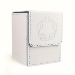 Card Deck Box Copyrighted Design，Fits 100+ Single Sleeved Cards Magnetic Closure PU Leather Card Box for TCG Cards