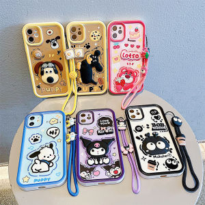 Phone Case Redmi 12 12C Redmi Note 12 Pro+ Plus 5G 4G Casing New Design Cute 3D Cartoon Doll Bear Dog Kuromi Lens Protection Soft Cover with Short Lanyard 2024