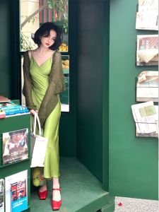 น้ำหนักเบา น้ําแข็ง ผ้าไหม ถัก คาร์ดิเกน ฤดูร้อน ป้องกันแสงแดด เสื้อกั๊ก เสื้อท่อนบน ไหล่ สายคล้อง เปิดหน้า เสื้อสเวตเตอร์ สําหรับกระโปรง ชุดกี่เพ้า