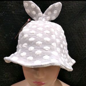 CAE - Topi Bucket Anak Perempuan Import Bunny Ear Polkadot
