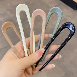 Elegant Chinese Style U-Shaped Hairpin Womens Hair Accessory for Bun Hairstyling Ancient Fashioned Hair Ornament