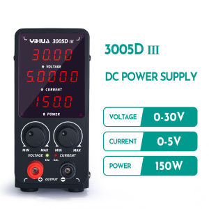 YIHUA 3010D 30V 10A Adjustable DC Power Supply Digital Lab Bench Power Source Stabilized Power Supply Voltage Regulator Switch
