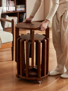 Solid Wood Stool Durable Stackable Living Room Low Stool Adult Wooden Frame Natural Texture No Customization Required