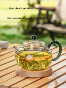 CRISTALGLASS | Small Home Use Heat Resistant Tea Infuser Pot With Filter