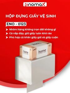 Hộp đựng giấy vệ sinh nhà tắm ENOMAX dán tường chống nước Chất liệu nhôm không gian cao cấp chống gỉ Eno 0124